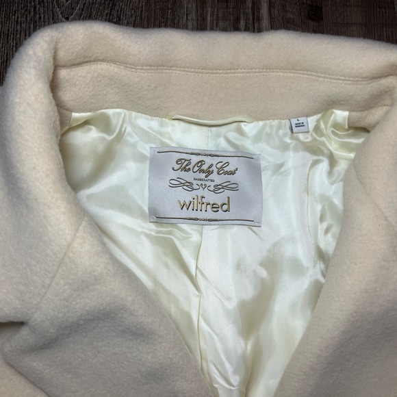 Wilfred The Only Coat Wool Cashmere Blend in Frappe Cream Women’s Size Large NWT - Picture 5 of 10